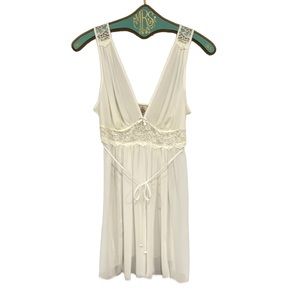 In Bloom Lace and Pearl Sheer Babydoll Nightie Chemise